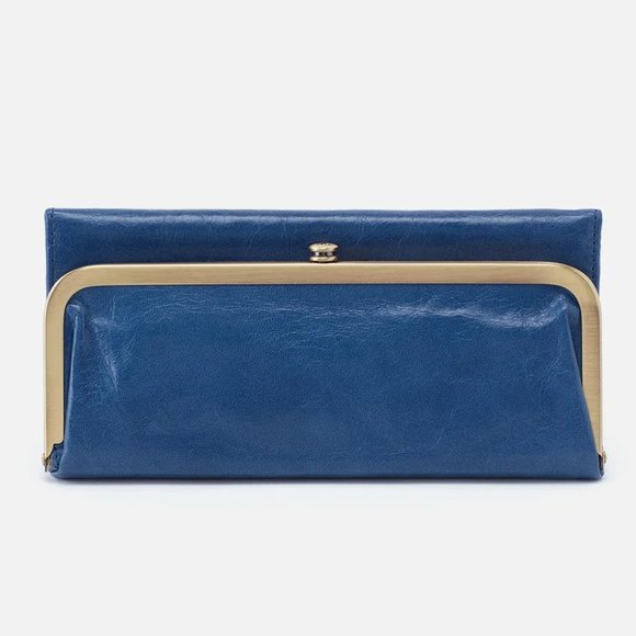 NWT New Hobo Rachel Continental Wallet Atlantis Blue Leather Retired Rare